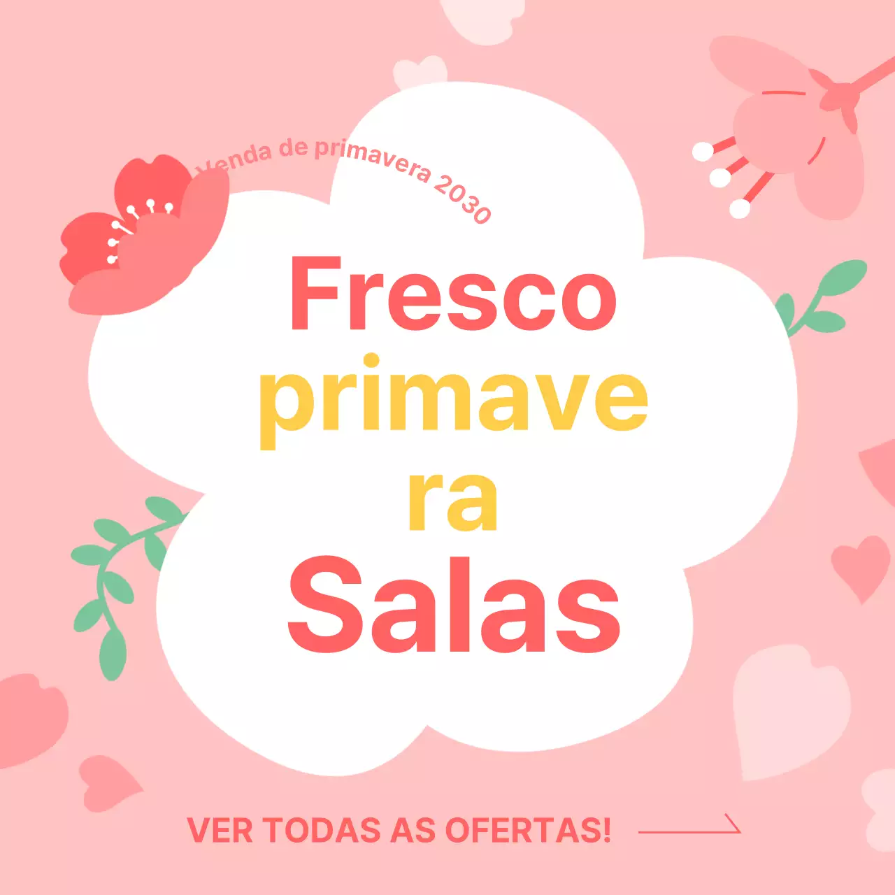 Anúncio de primavera com conceito de ilustração de flor de cerejeira cor-de-rosa