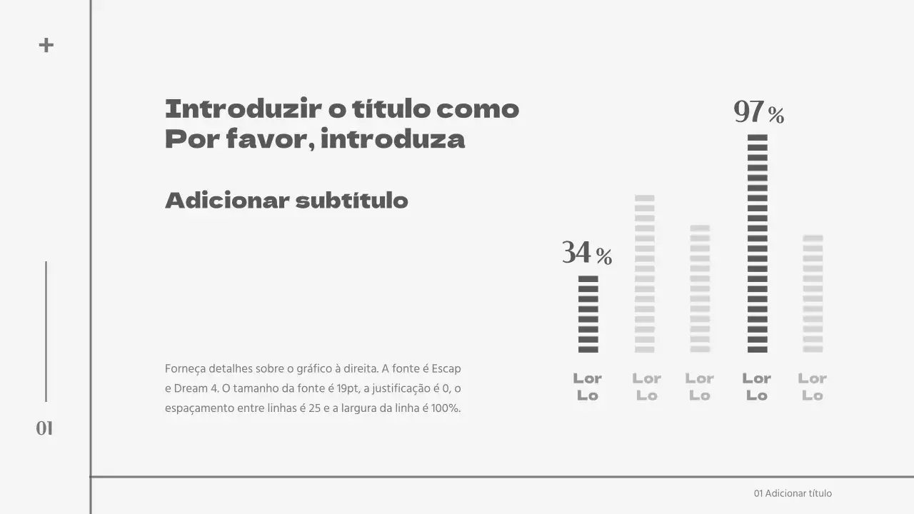 Conceito simples de gráfico de barras em cinzento e preto