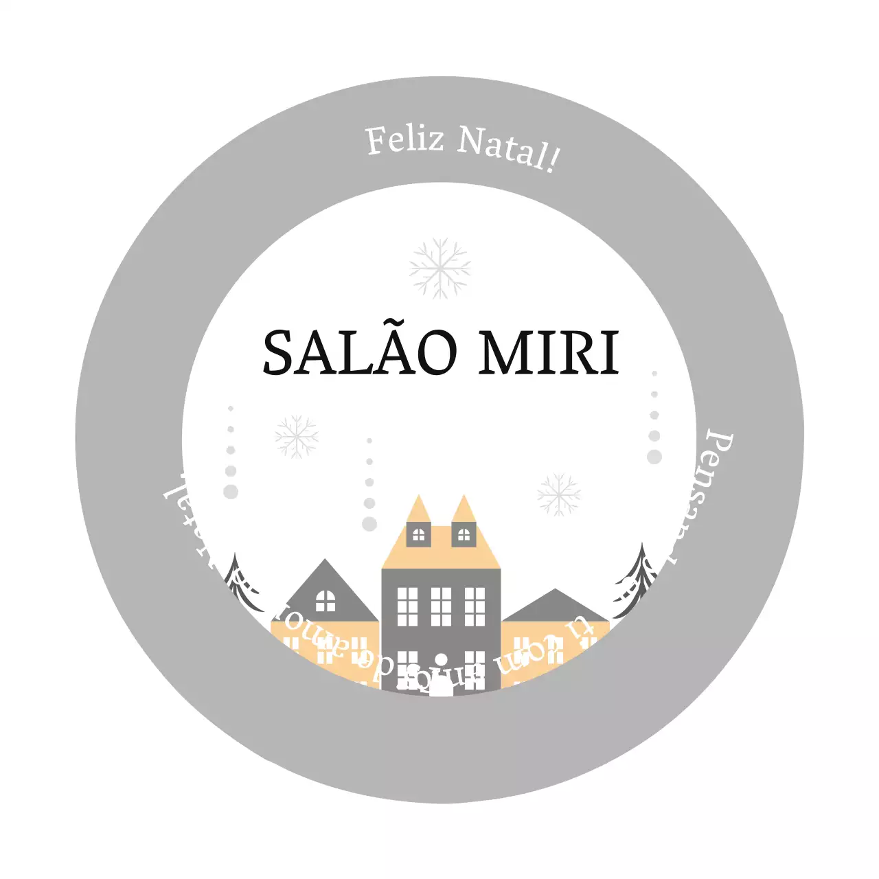 Etiquetas de Natal ilustradas cinzentas para presentes