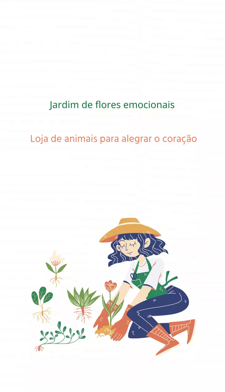 Ilustração verde Jardim de flores elegante
