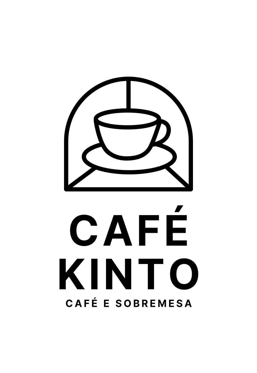 Sinal branco simples do logótipo de um café