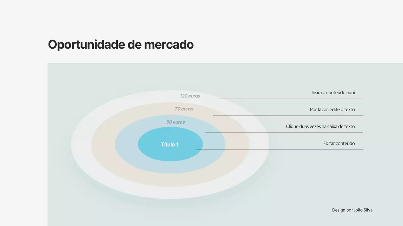Desenho de gráfico de pizza com um esquema de cores azul simples