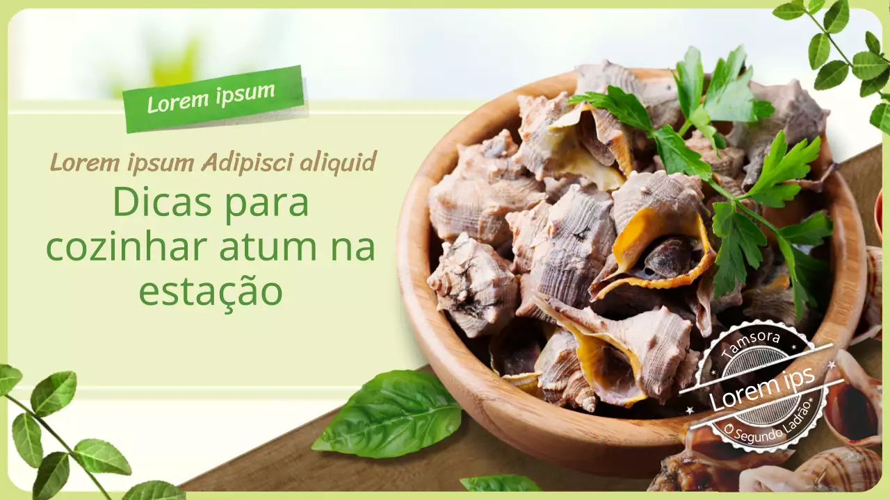 Como preparar o atum, um marisco sazonal de cor verde-clara