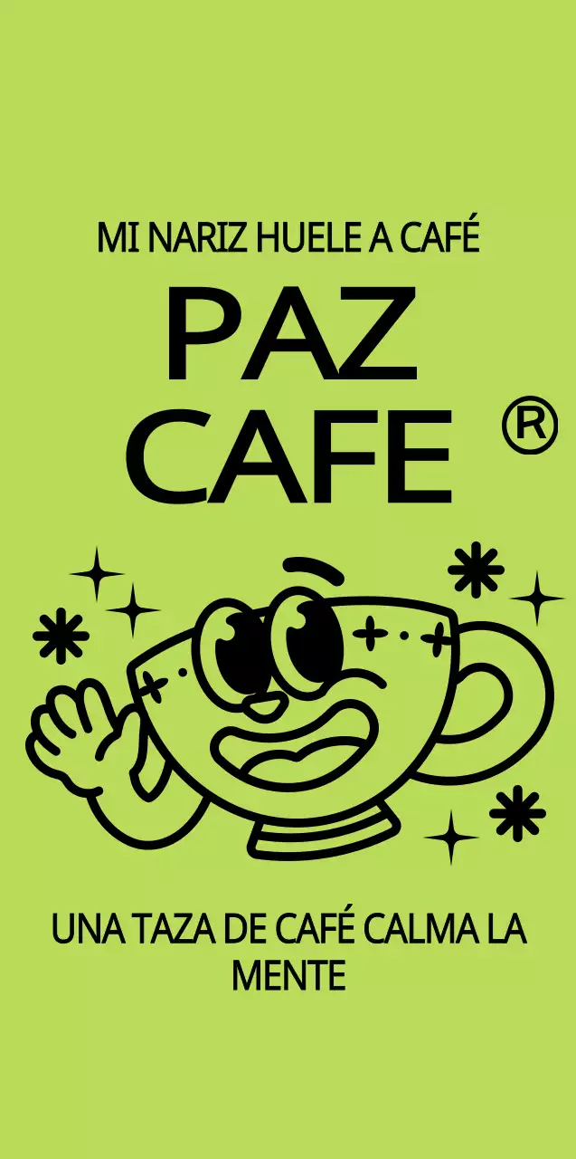 Taza de café en verde lima y negro para cafeterías