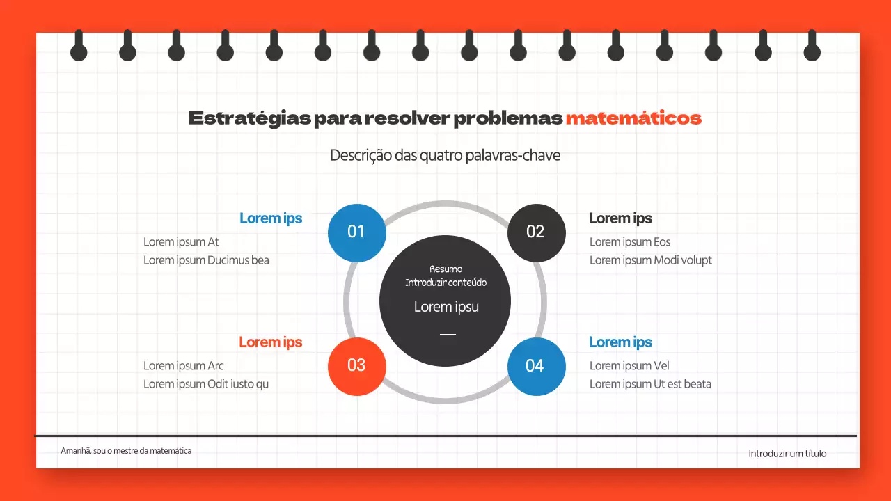 Infografia SWOT em azul e laranja