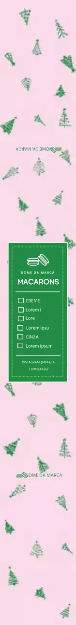 Lista de verificação do café com padrão de árvore verde-rosa