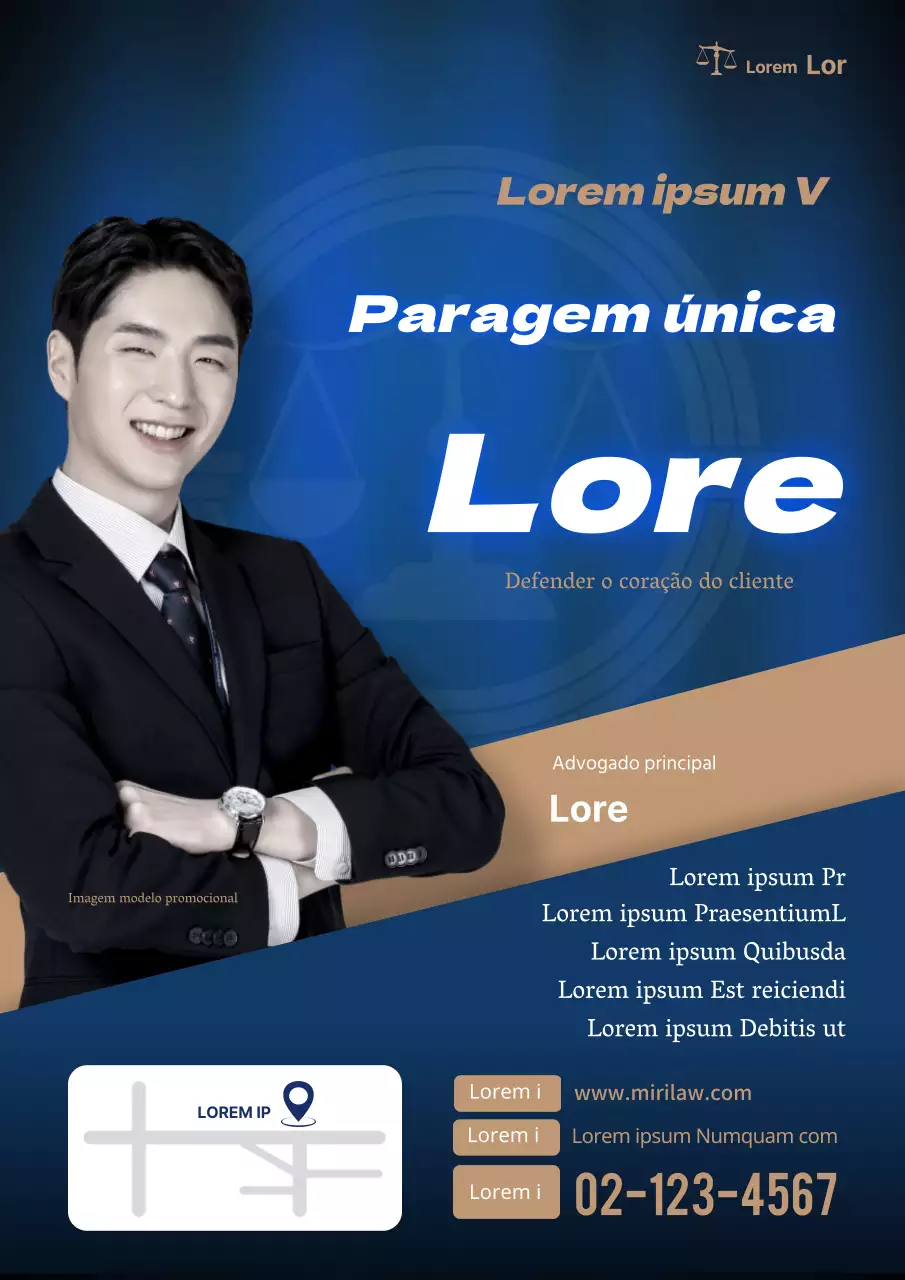Um cartaz arrepiante de um escritório de advogados