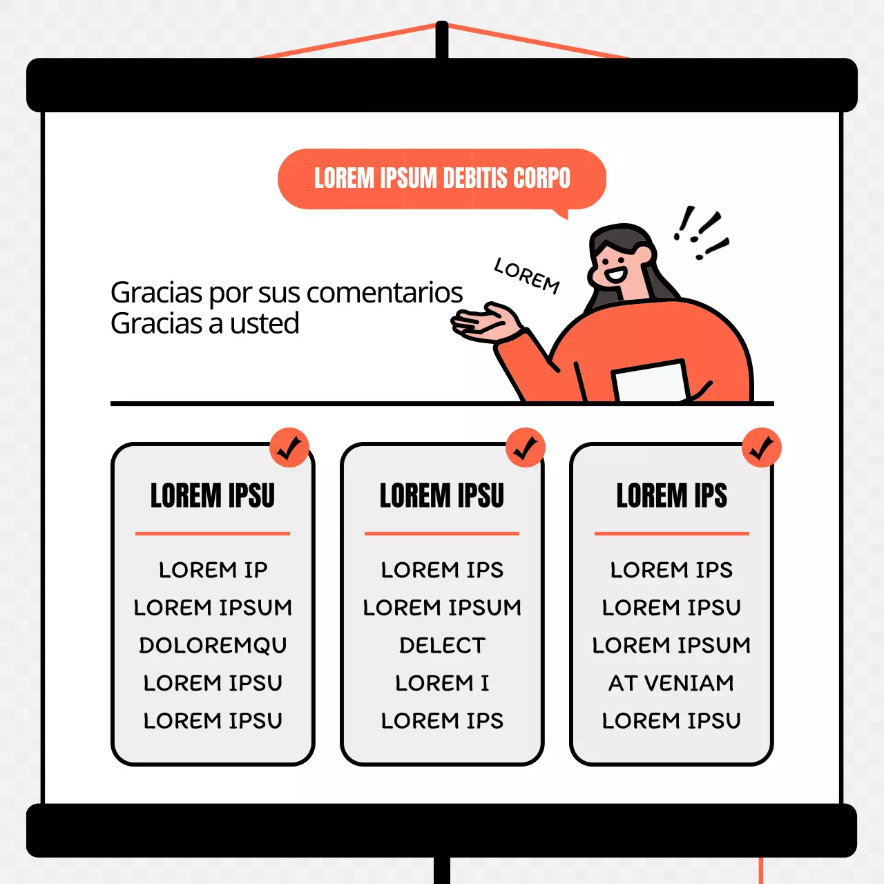 Resultados de la encuesta sobre el concepto de pantalla naranja y negra