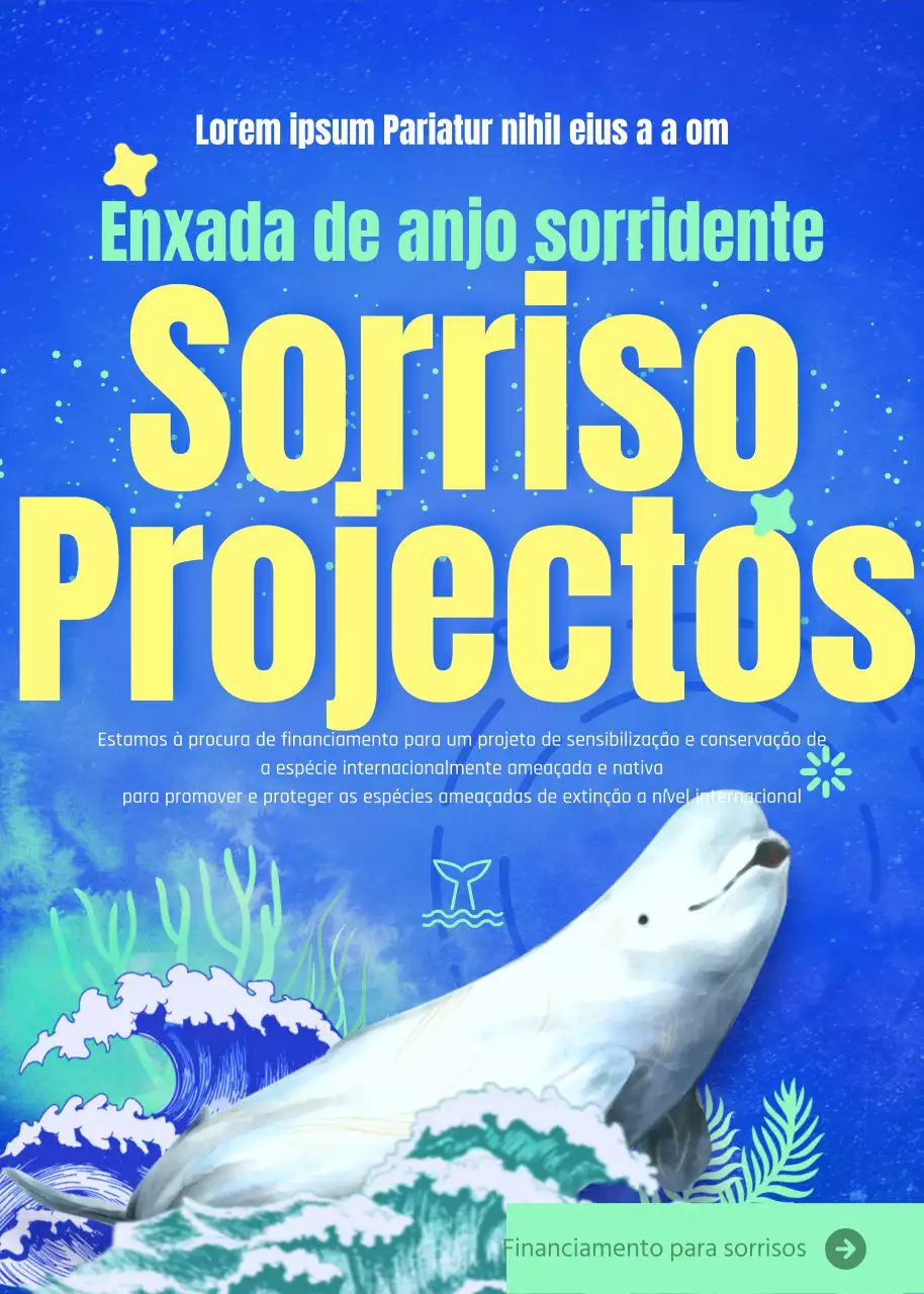   Dia do Mar Azul e Hortelã Projeto de financiamento da vida marinha ameaçada