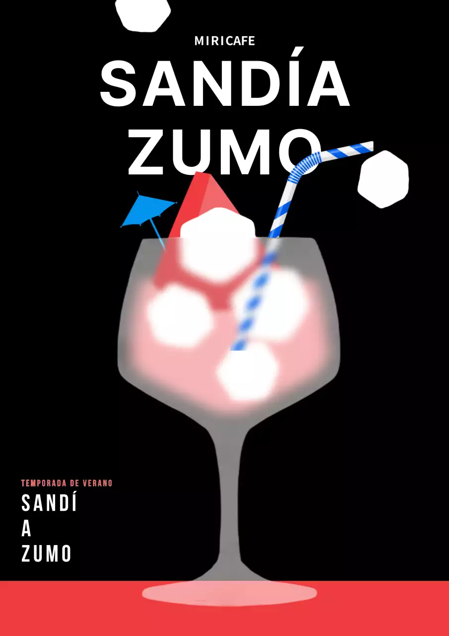 Black Coral Glamorphism Zumo de sandía