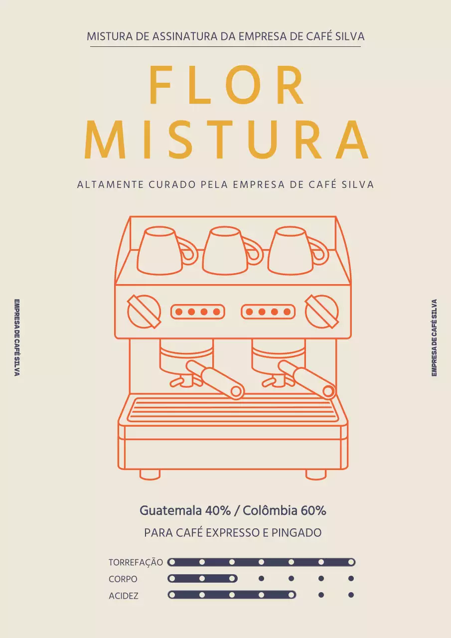 Grãos de café simples em marfim