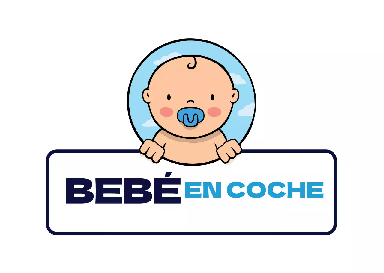 Blanco azul limpio ilustración niño montando