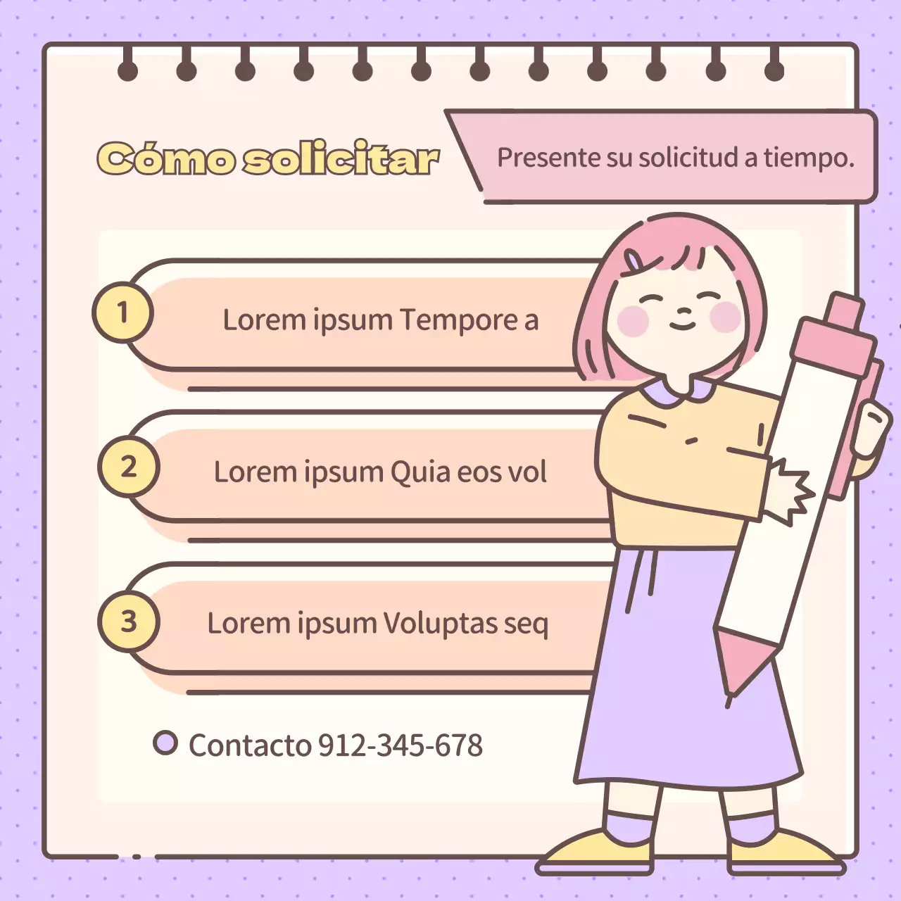 Bonita Academia de Humanidades en amarillo y morado