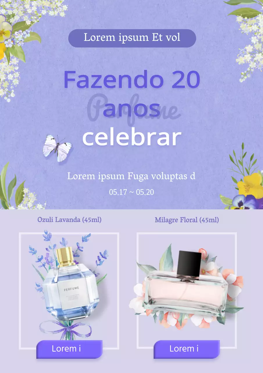 Evento nostálgico de passagem à idade adulta com um tema de primavera púrpura