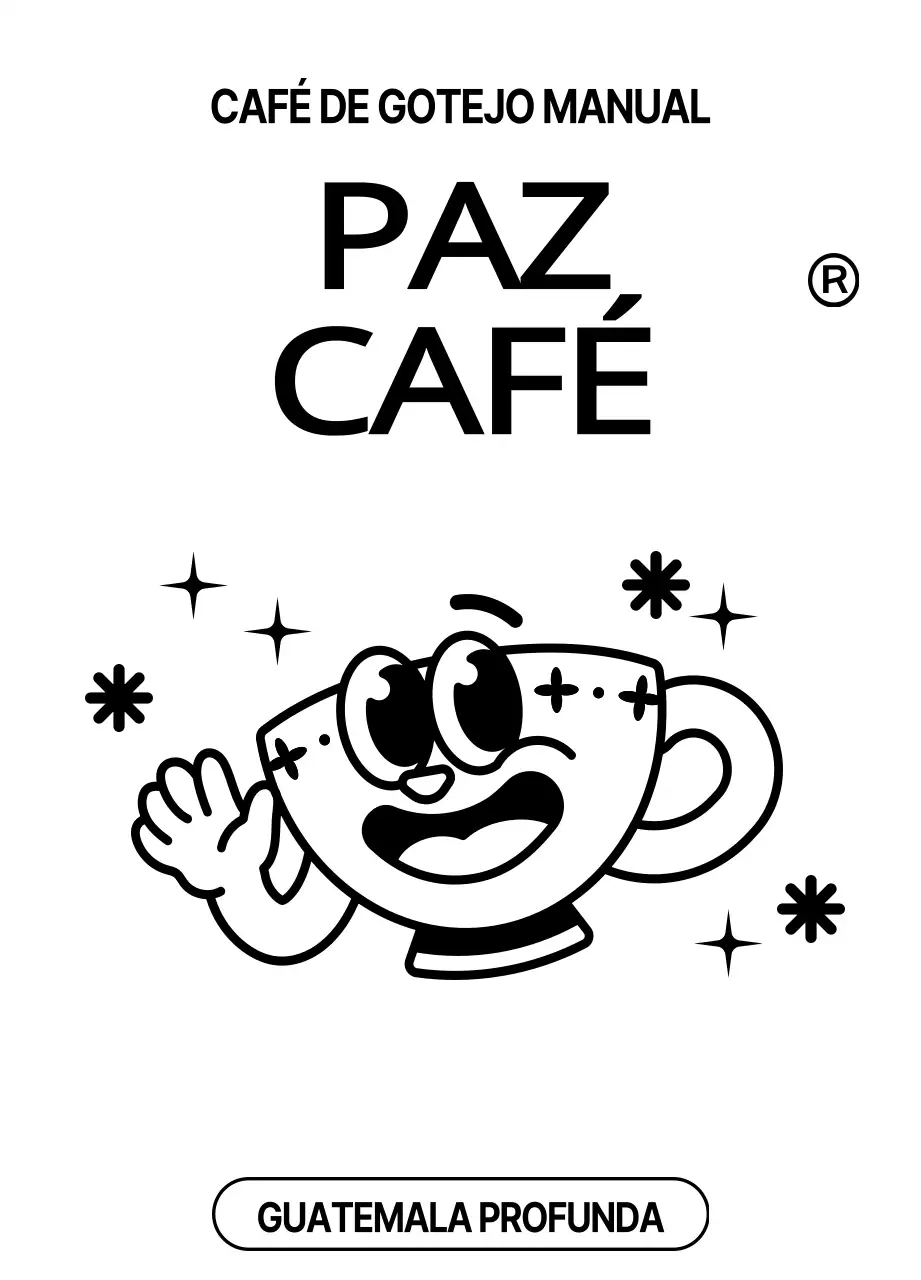 Grãos de café com um design giro com uma ilustração de uma chávena de café preta