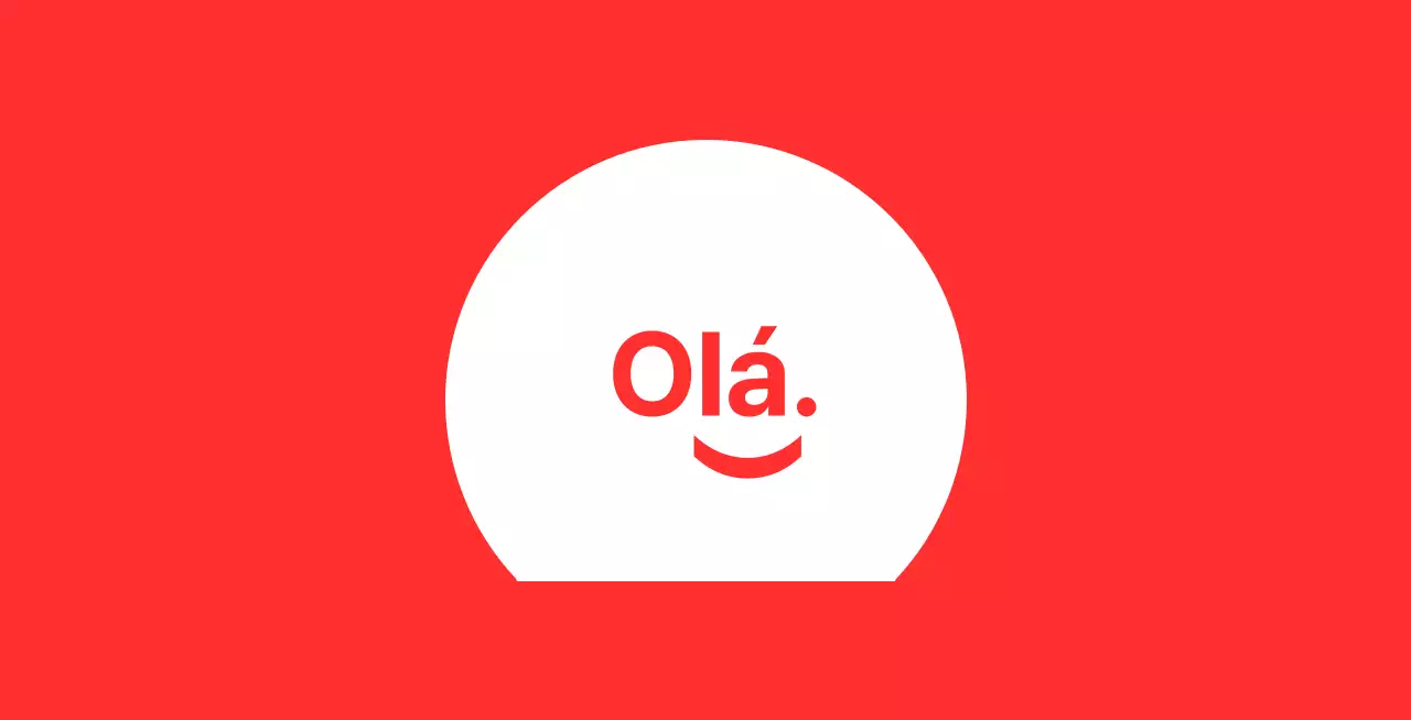 Olá smiley fundo vermelho baldt