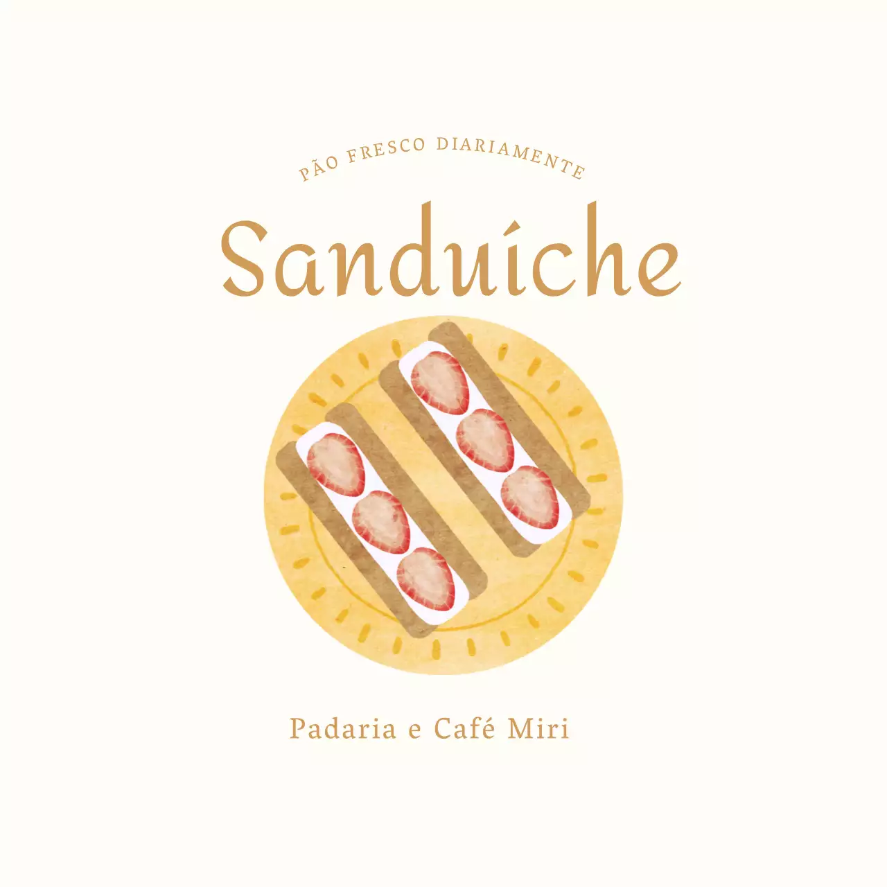 Autocolante ilustrado de sobremesa de sanduíche