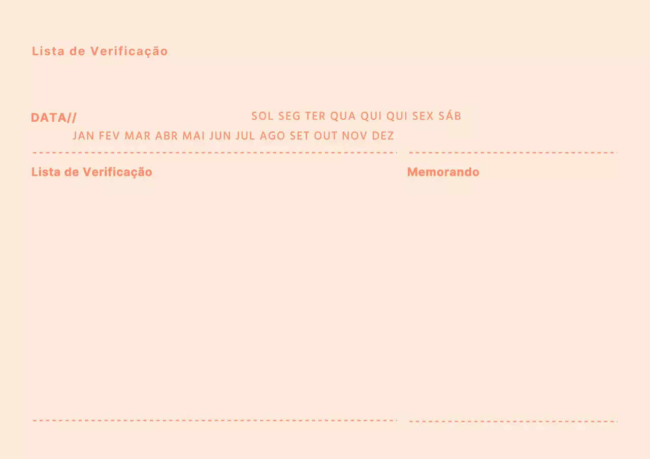 Lista de controlo pontilhada com conceito simples laranja