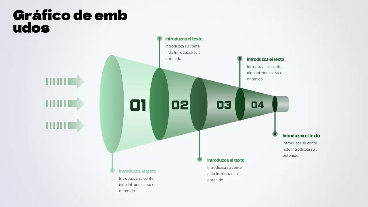 Embudo tridimensional verde