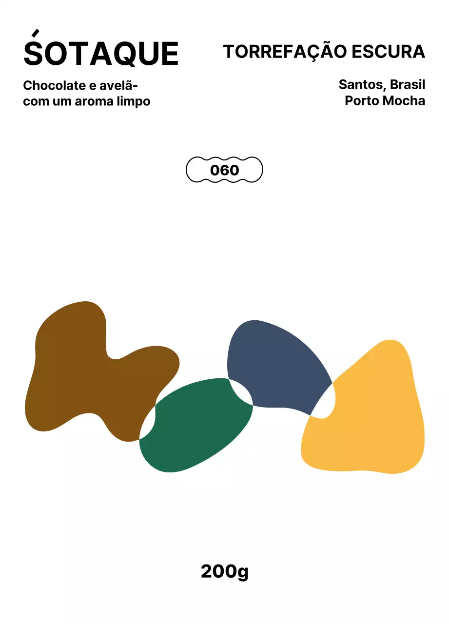 Design simples com formas multicoloridas como acentos