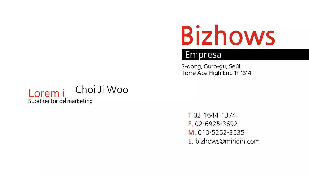 Tarjetas de visita comerciales