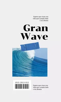 Concepto de marco de fotos Wave y diseño tipográfico