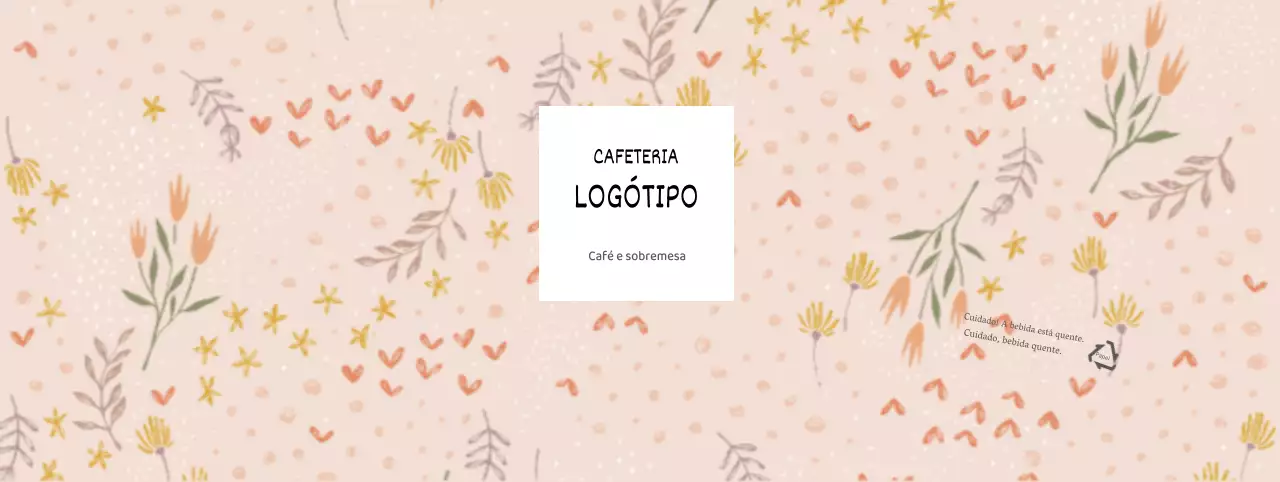 Padrão floral ilustrado bege
