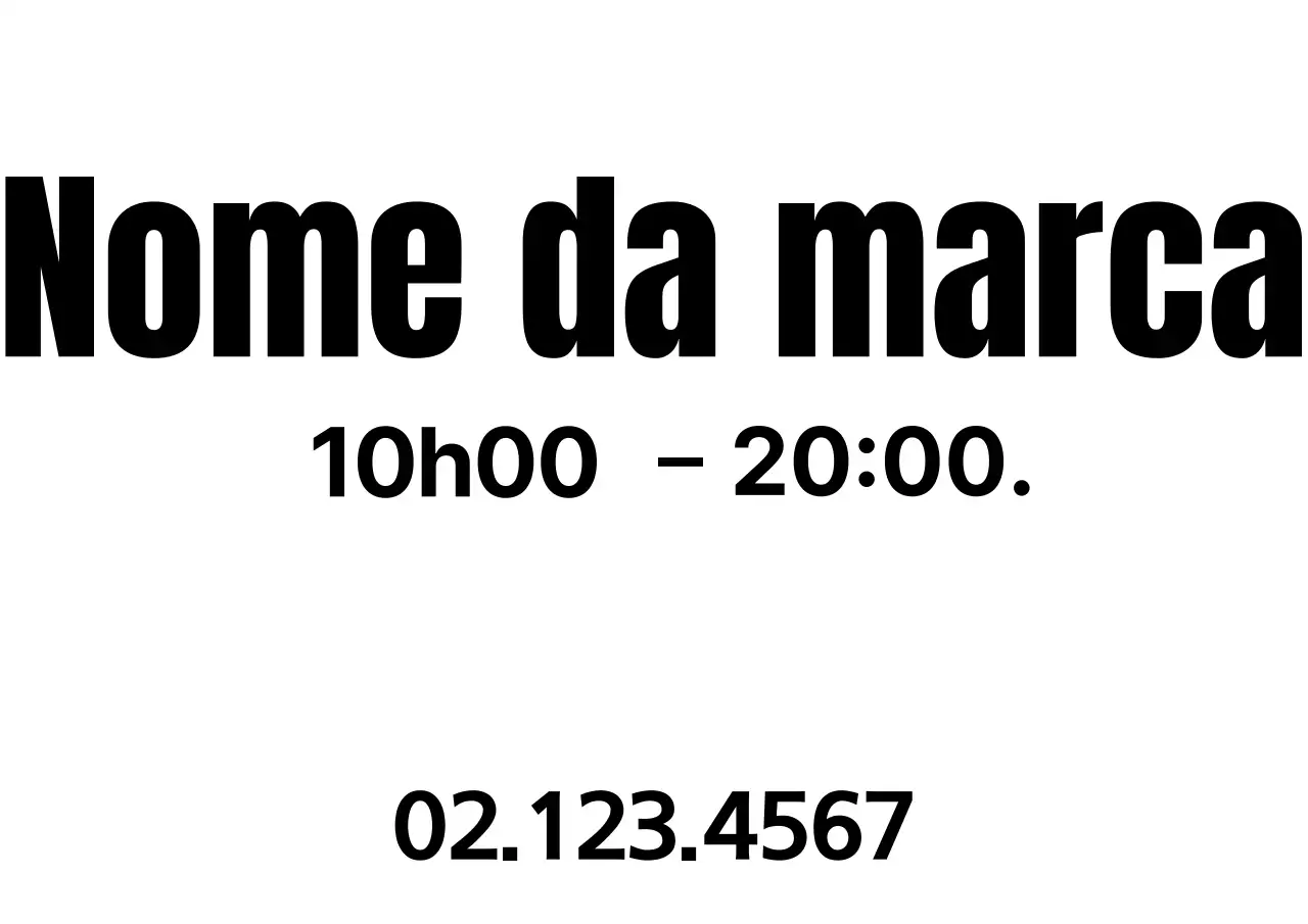 Papel de carta simples com o nome da marca a preto