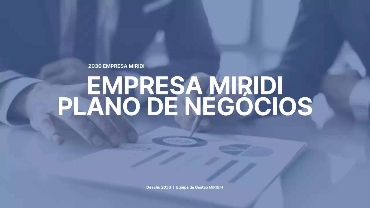 Um plano de negócios simples em tons de azul-marinho