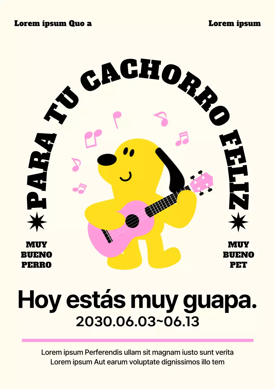 Promociones de productos para mascotas en rosa, bonitas e ilustradas