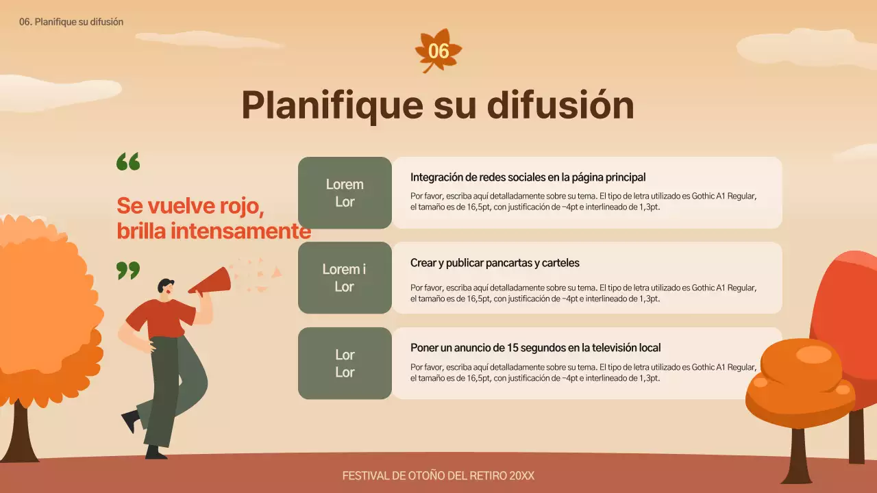 Prospecto del Festival de Otoño Marrón y Natural