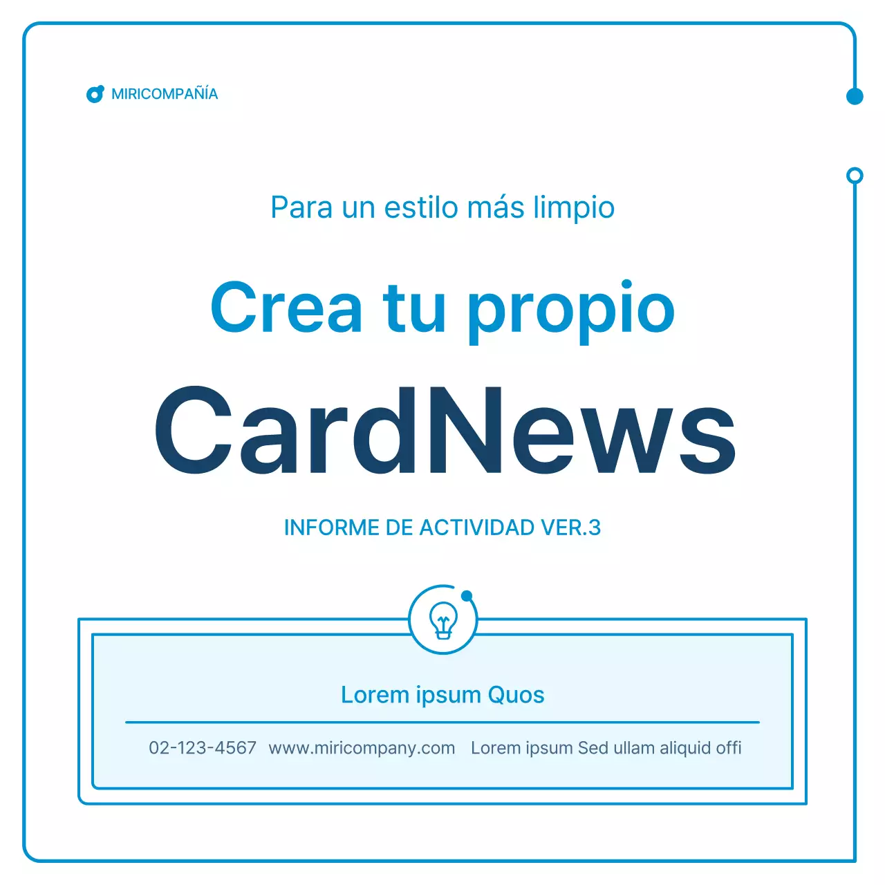 Guía de boletines corporativos en geometría blanca y azul