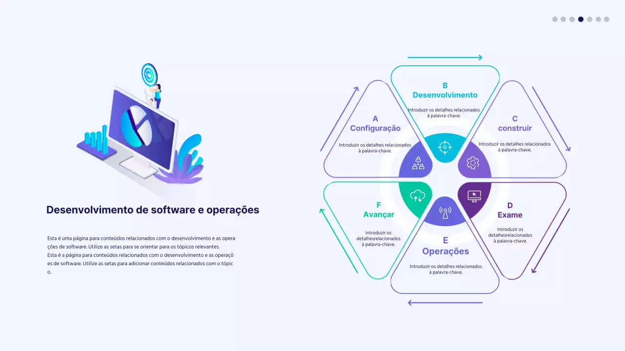 Processo de ícone de gradiente azul e roxo
