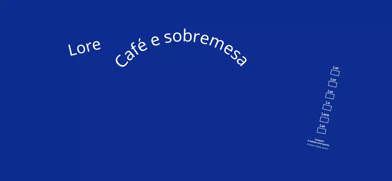 Logótipo de estilo simples em azul-marinho escuro e branco para um café