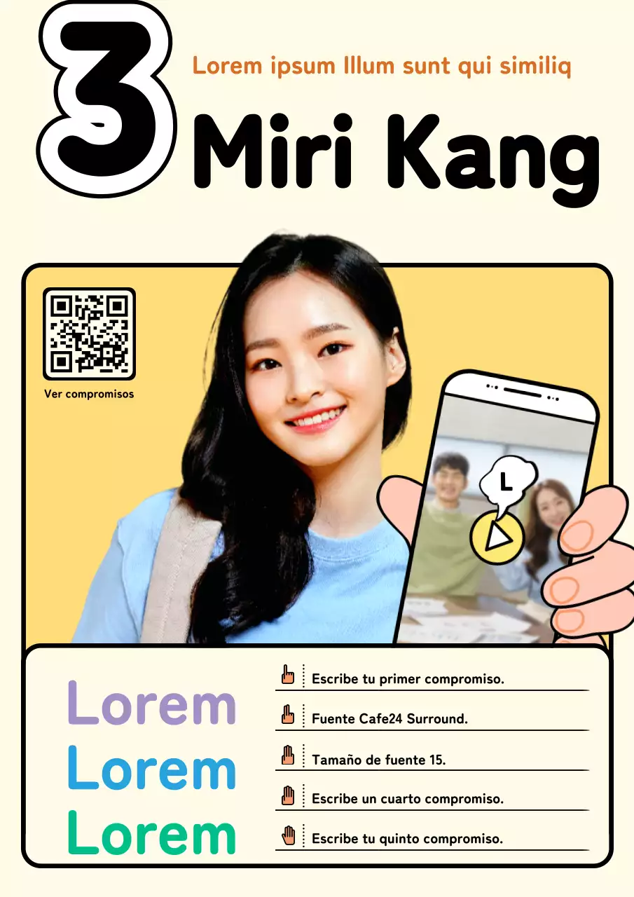 Elecciones estudiantiles con un diseño limpio en tonos beige y amarillo