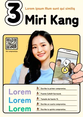 Elecciones estudiantiles con un diseño limpio en tonos beige y amarillo