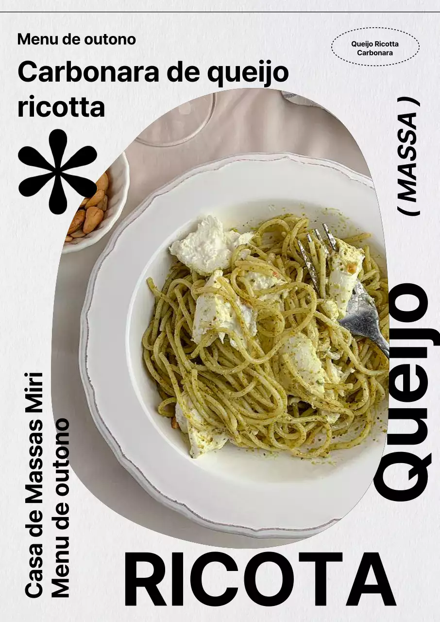 Promover um menu ocidental outonal simples