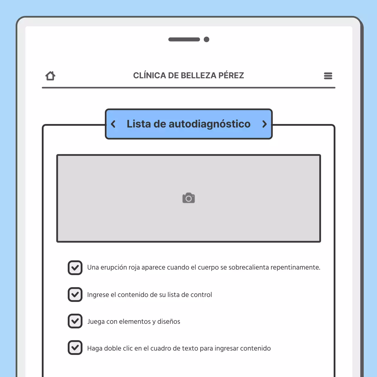 Promocione su hospital con un bonito concepto de móvil en azul claro
