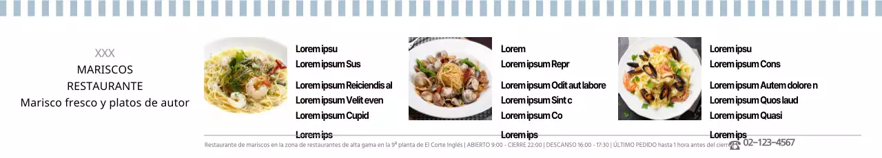 Menús de restaurante