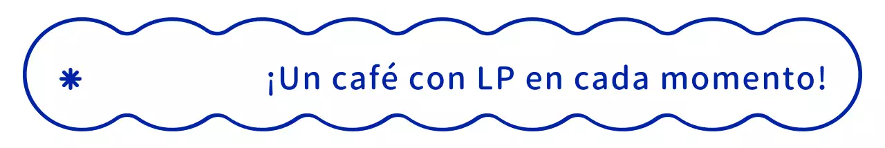 Formas de nubes sencillas y limpias en azul marino combinadas con texto emotivo para una cafetería con estilo.