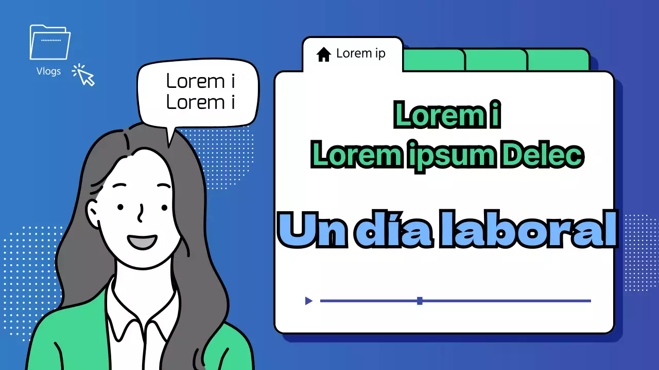 Vlog sobre el lugar de trabajo del propietario del producto en tranquilizadores tonos azules