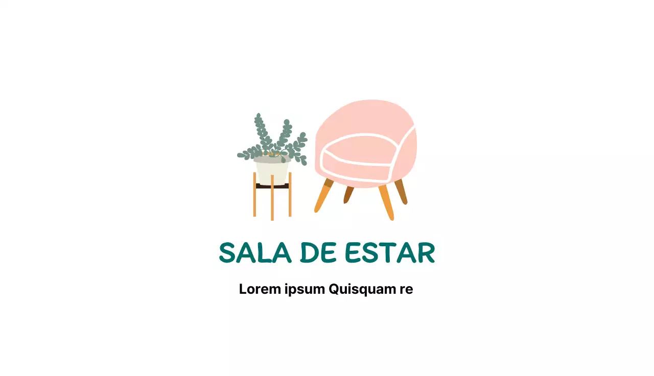 Ilustração cor-de-rosa Interior de mobiliário elegante