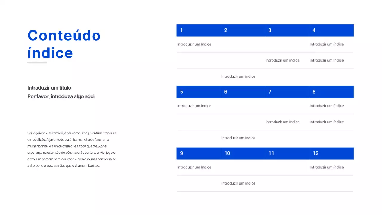 Uma mesa simples em azul