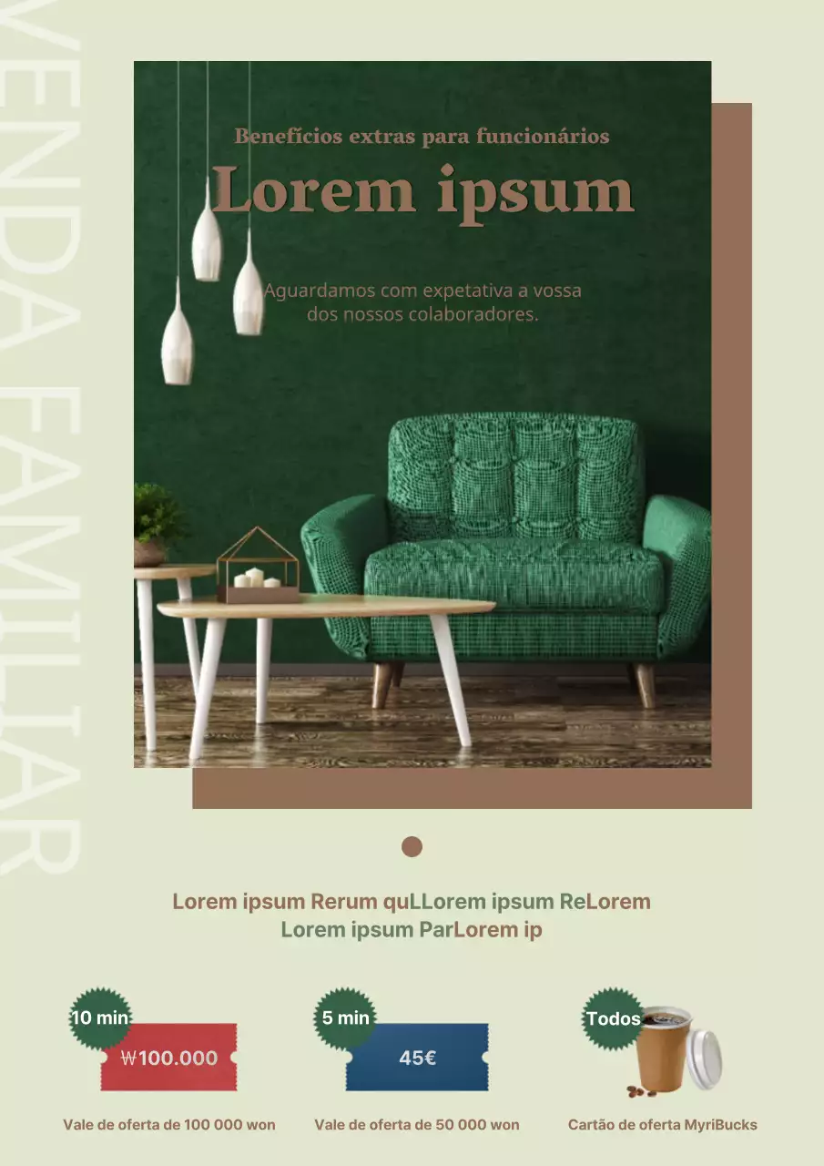 Webposter de venda da família de empregados em verde