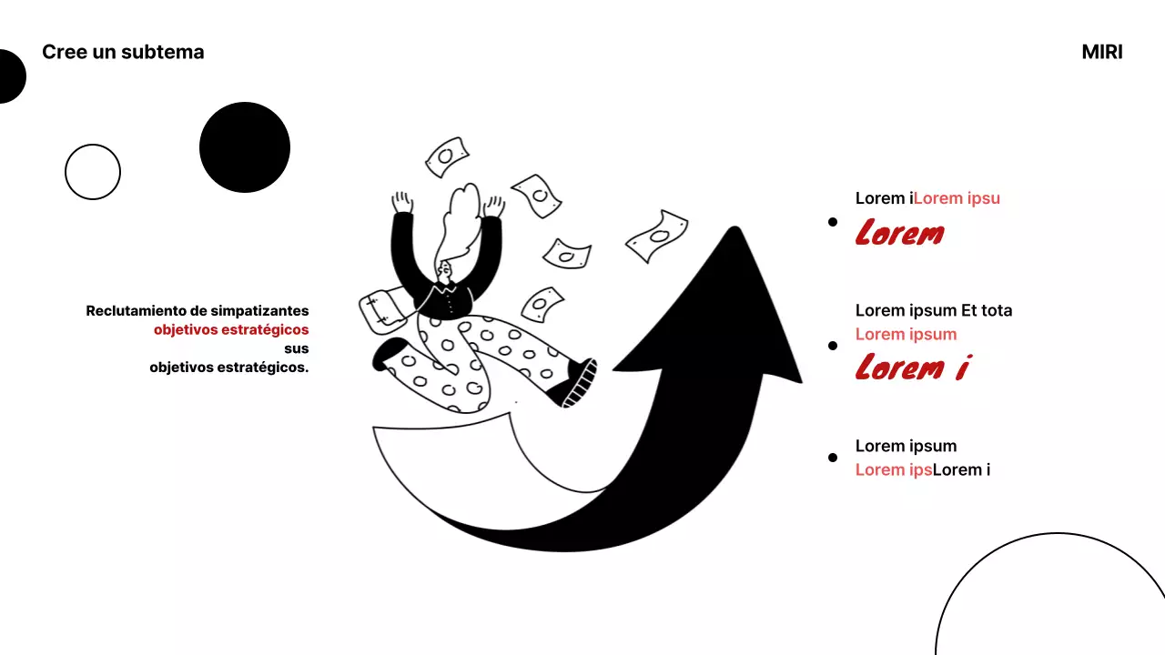 Materiales sencillos en blanco y negro para las reuniones del estudio de marketing