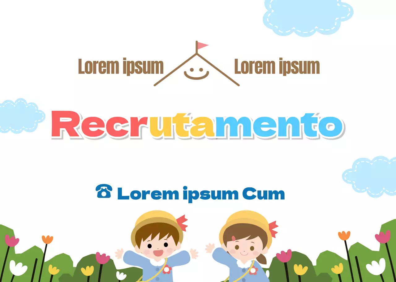 Recrutamento Promocional White Cute