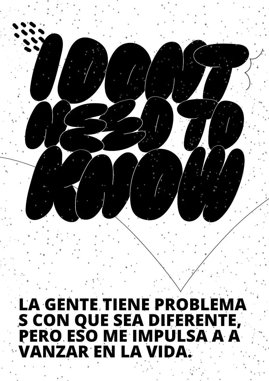 Cartel interior caligrafiado en blanco y negro