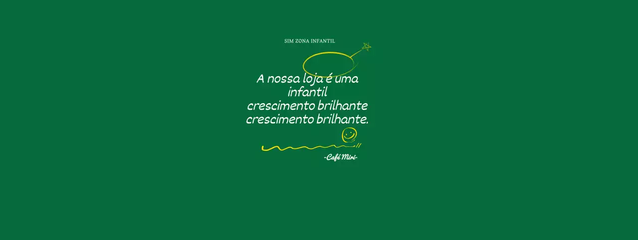 Conceito YesKidsZone em verde e amarelo