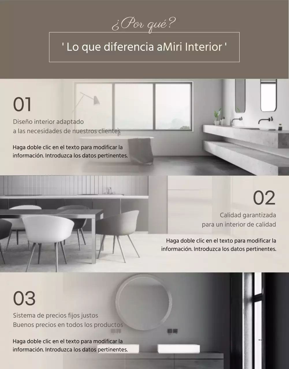 Detalles de construcción de baños y cocinas marrones y sencillos