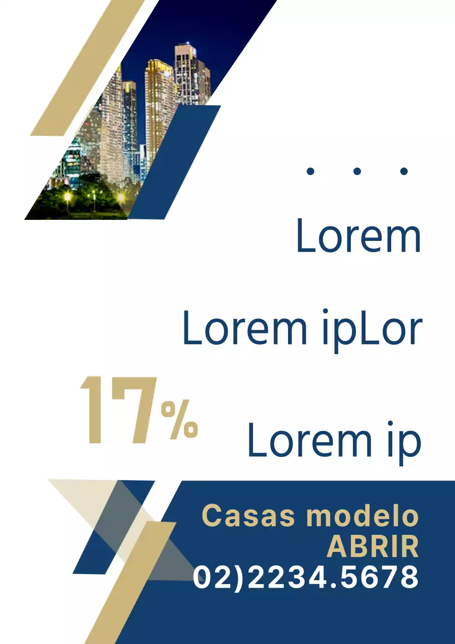 Folheto de venda de apartamento de luxo de construção nova simples